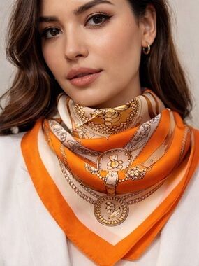 Hermes Printed Scarf New